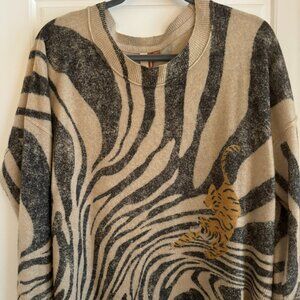 Anthropology Tiger Cashmere Sweater
